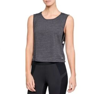 Women's Under Armour Threadborne Seamless Tank Top Grey Size XS Activewear